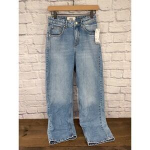 BDG Urban Outfitters Light Wash Wide Leg Jeans 25W High Rise Y2K Vintage Style